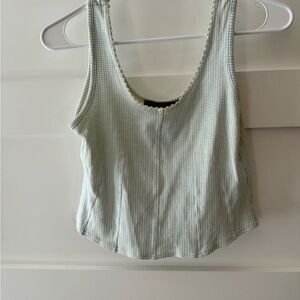 Vintage Betty Blue and Green Checkered cropped Tank Top